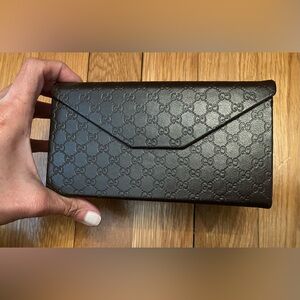 Chocolate Brown Authentic Gucci Sunglass case.